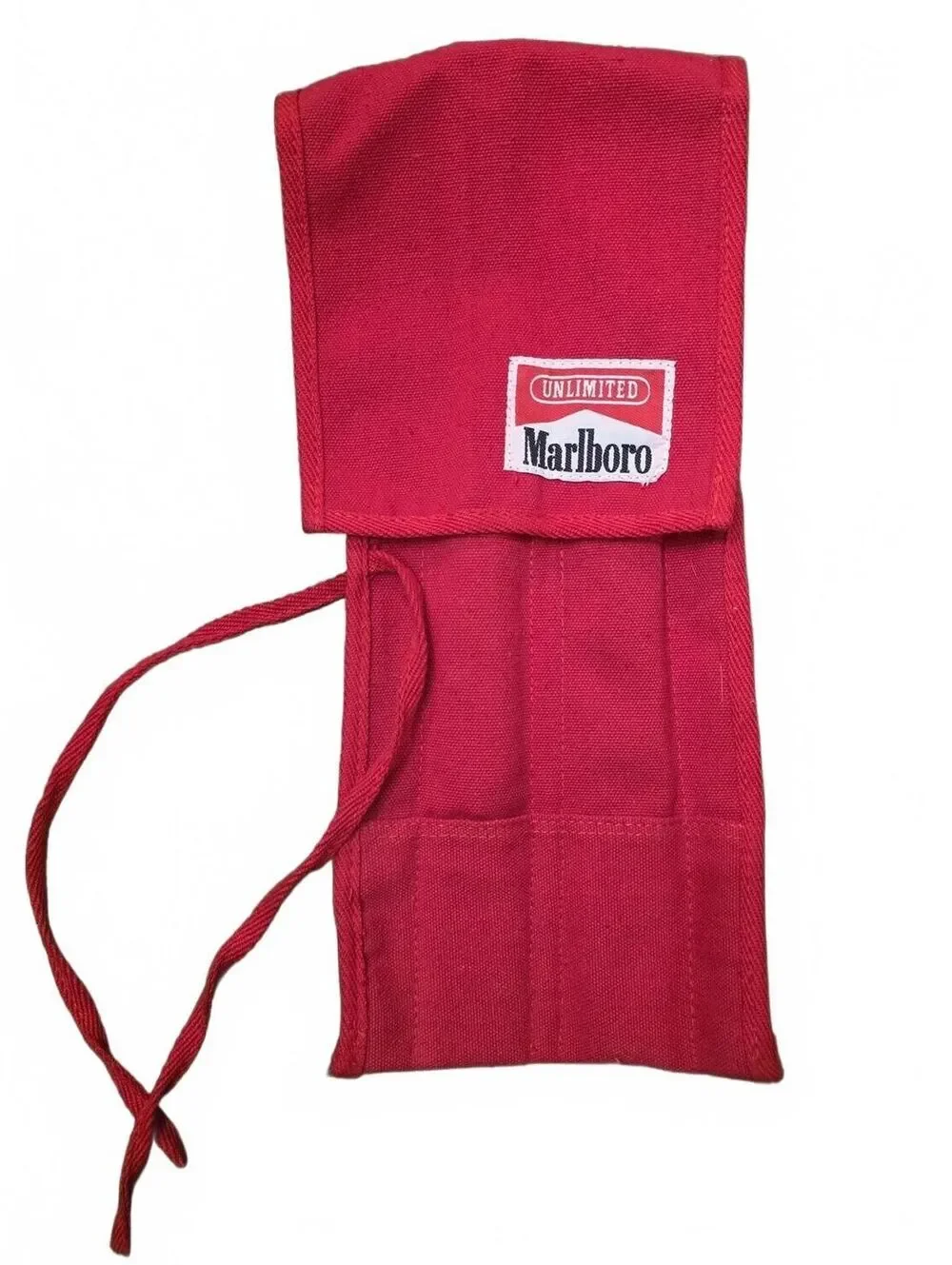 Vintage Marlboro Unlimited Grilling Set w/ Knife, Fork & Roll Pouch, 1990s Retro